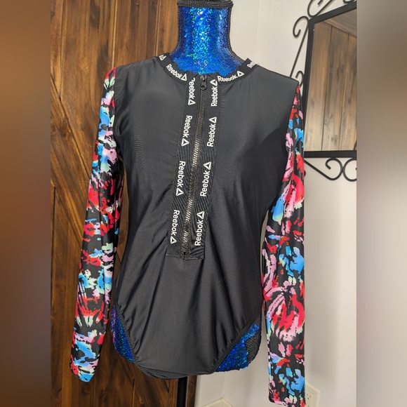 Reebok women's one piece long sleeve swimsuit - Picture 1 of 5